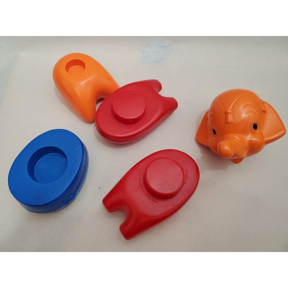 Vintage Tupperware Tuppertoys Zoo It Yourself Animals 5 Pieces Replacements
